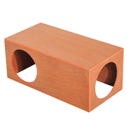 Outdoor Rabbit Shelter and Indoor Cat Tunnel Hideaway With Waterproof Roof, Grey AOSOM