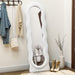 White Wavy Full Length Mirror Velvet Feel Frame by HOMCOM
