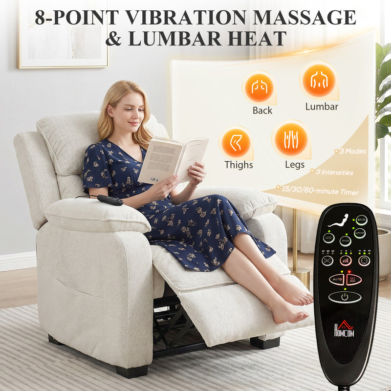 Electric Recliner Armchair with Massage and USB Charging for Relaxation at Home