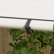 Portable Mini Greenhouse with 4 Shelves for Plants and Tomatoes Roll Up Door White