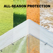 Waterproof Tarpaulin for Outdoor Furniture and Car Protection 6 x 4 m White AOSOM