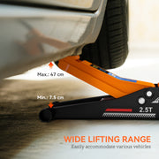 Hydraulic Trolley Jack for Easy Car Maintenance and Tyre Changes 2.5 Ton Orange AOSOM