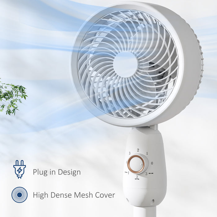 12 Inch Powerful Pedestal Fan With 3 Speeds and Oscillating Function for Home and Office by HOMCOM