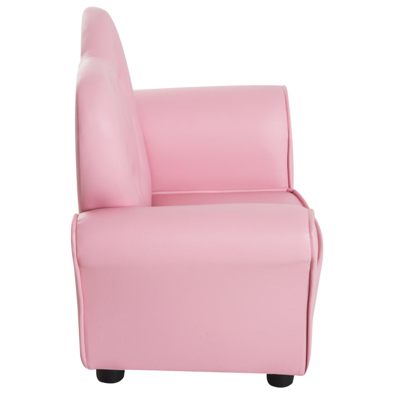 Kids Armchair with Soft Cushioning for Relaxing and Reading in Playroom or Bedroom, Pink