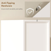 Tall Slim Bathroom Storage Cabinet with Shelves and Double Doors for Small Spaces White AOSOM