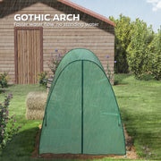 Walk In Tunnel Greenhouse With Sandbags And Ventilated Doors For All Weather Use Green AOSOM