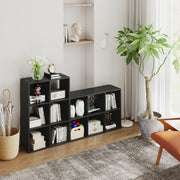 6 Cube Storage Bookshelf With Open Shelves Ideal For Home Or Office Use Black
