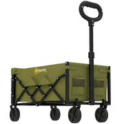 Folding Festival Trolley for Easy Transport of Camping or Garden Gear Black Outsunny