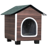 Insulated Outdoor Cat House With Waterproof Roof And Raised Base For Winter Comfort Red Brown