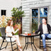 Set of Two Grey Folding Rattan Garden Chairs Lightweight and Durable by Outsunny