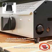 Two Burner Portable Gas BBQ Grill for Outdoor Cooking by Outsunny