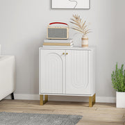 White 2 Door Sideboard Cabinet with Adjustable Shelves for Home Storage by HOMCOM
