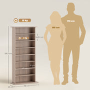 Tall Rotating CD Storage Tower With 360 Degree Access For Home Organisation Natural Wood AOSOM