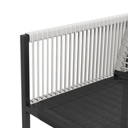 Five Piece Metal Patio Dining Set with Folding Back Chairs Light Grey by Outsunny