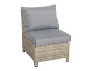 Royalcraft Wentworth rattan middle chair with grey cushions