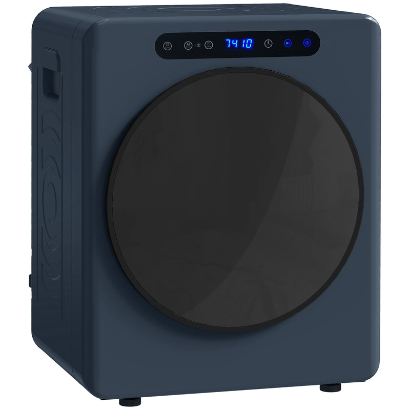 Compact Vented Tumble Dryer for Small Spaces with Touch Controls and 5kg Capacity Blue AOSOM