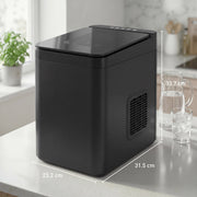 Ice Maker for Quick Chilled Drinks with 2 Ice Sizes and Touchscreen Control Black Homcom