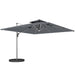 Grey 3m Garden Cantilever Parasol with Solar LED Lights and 360 Degree Rotation by Outsunny
