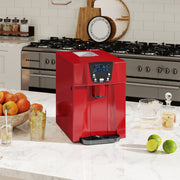 3L Ice Maker and Water Dispenser Produces 12kg Daily with Fast 9 Cube Cycles, Red