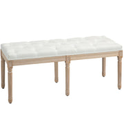 Vintage French Style Bed End Bench Cream White by HOMCOM