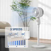 12 Inch Powerful Pedestal Fan With 3 Speeds and Oscillating Function for Home and Office by HOMCOM