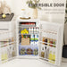 White 91L Freestanding Under Counter Fridge with Lock by HOMCOM