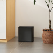 8L Hanging Kitchen Bin with Lid and Removable Bucket for Cabinets or Under Sink Grey AOSOM