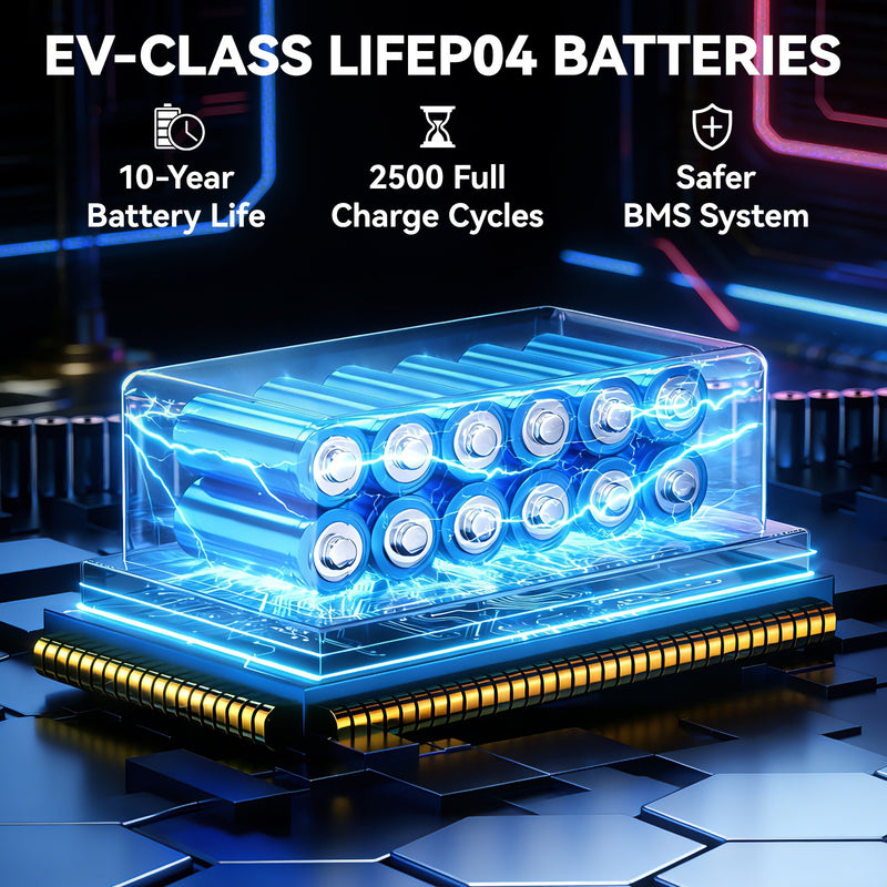 Portable Power Station for Fast Home or Garden Backup Electricity with Quick 1.5 Hour Recharge Silver