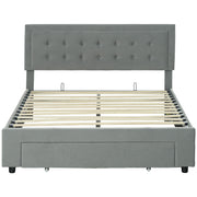 Double Ottoman Bed Frame With Storage Drawer Ideal For Bedrooms Grey