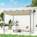 Grey 3 x 3 m Retractable Roof Pergola for Garden and Patio by Outsunny