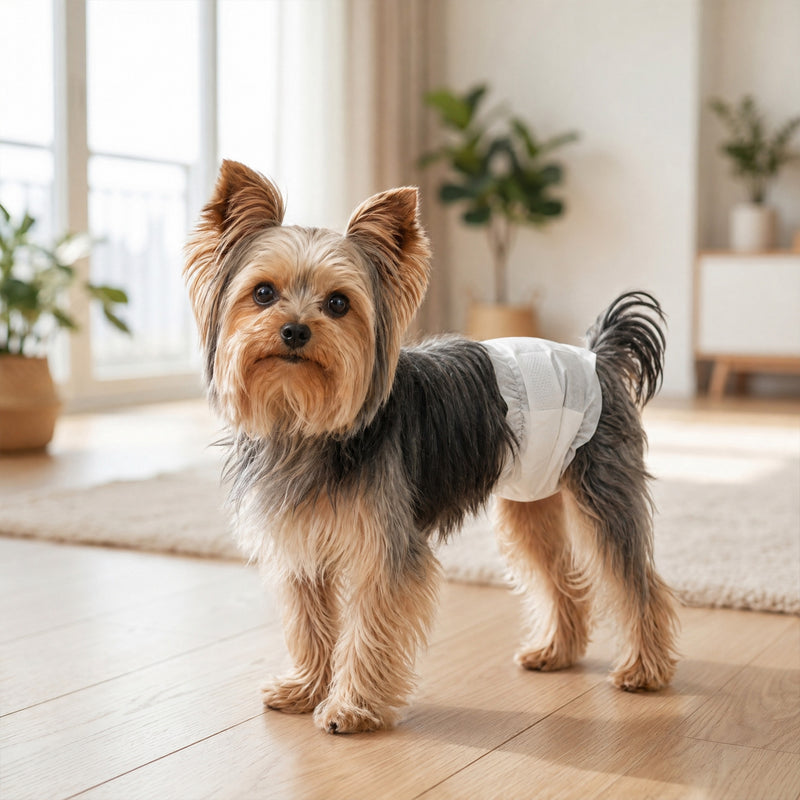Disposable Dog Nappies for Small Male Dogs Prevent Leaks and Messes Pack of 48 White Pawhut
