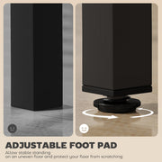 Bar Table for Small Spaces with Easy Clean Marble Effect Top Black Marble Effect AOSOM