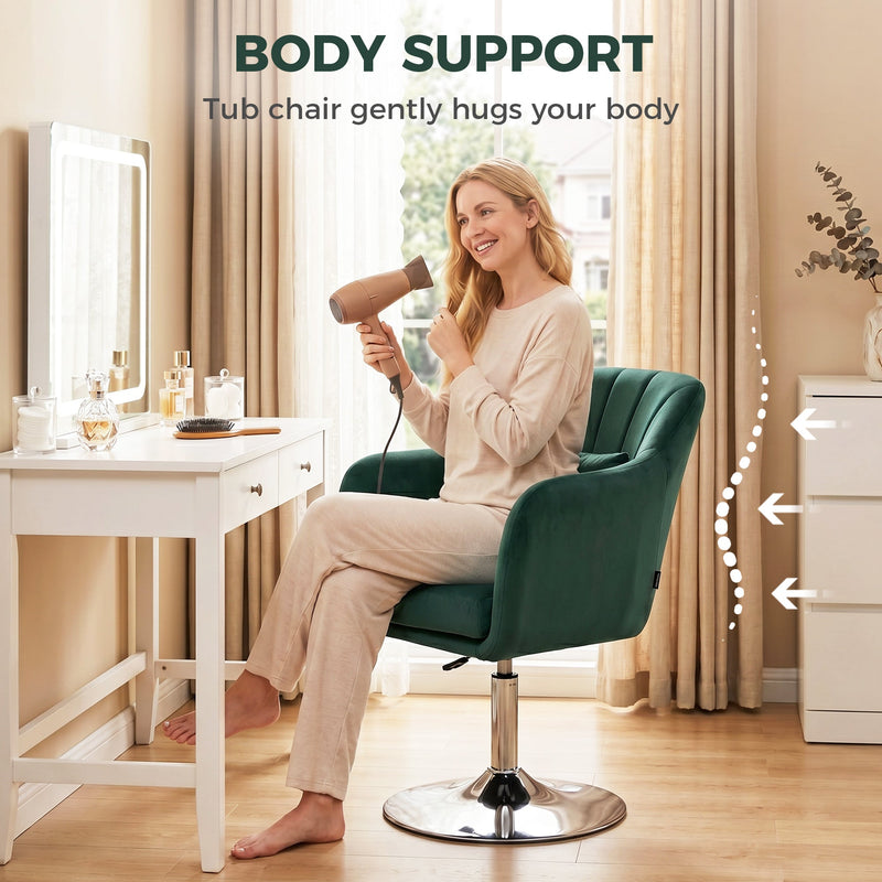 Swivel Lounge Chair Dark Green - image 7