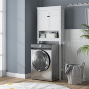 White Over Toilet Storage Cabinet Bathroom Organiser With Shelves by HOMCOM