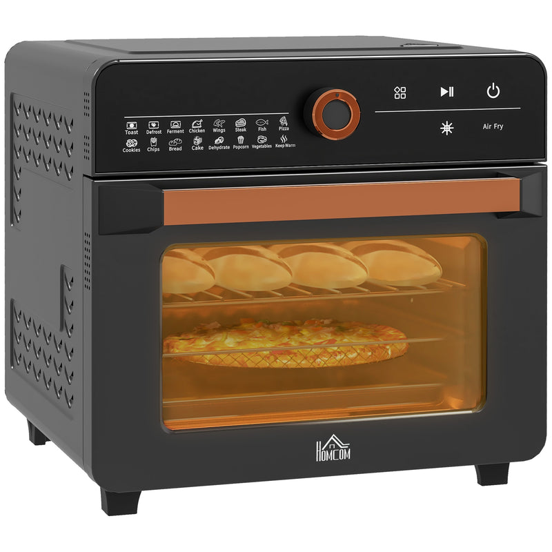 20L Mini Air Fryer Oven With 16 Cooking Presets And Timer For Countertop Use Black