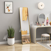 Full Length Rectangular Wall Mirror 40 x 160 cm Ideal for Bedroom or Hallway, Gold