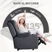Black Microfibre Manual Reclining Armchair With Footrest by HOMCOM