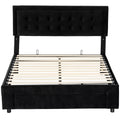 King Size Ottoman Storage Bed with Gas Lift and Front Drawer for Clutter-Free Bedrooms