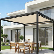 Sun Shade Sail for Garden or Patio with UV Protection Easy Setup 3 x 3.6m Beige AOSOM