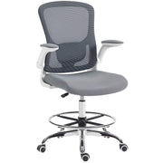 Adjustable Draughtsman Office Chair with Lumbar Support for Long Work Sessions Charcoal Grey
