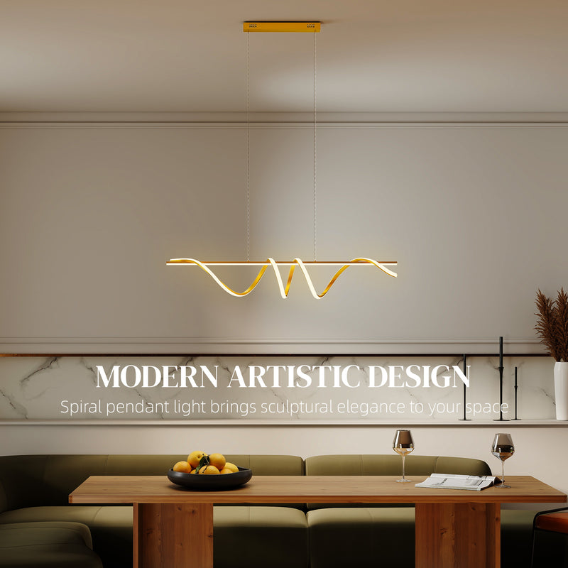 Ceiling Pendant Light with Adjustable Colour Temperatures Ideal for Living Room Gold Tone AOSOM