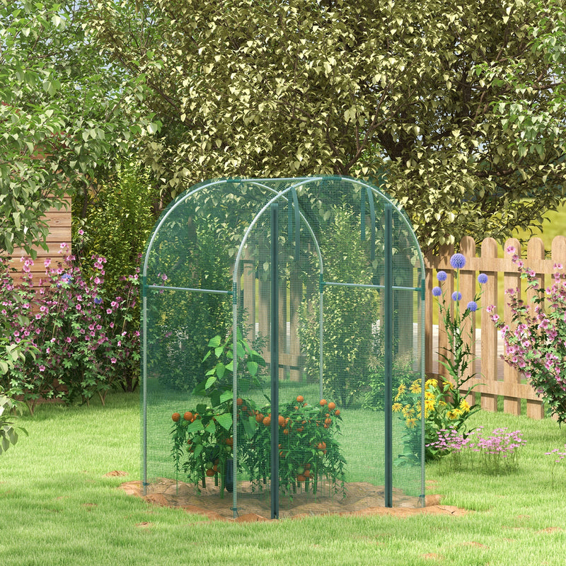 120 x 120cm Mini Polytunnel Greenhouse for Plants and Vegetables by Outsunny