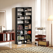Black CD Storage Tower Holds 640 Discs Space Saving Media Shelf Unit