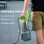 1100W Electric Submersible Water Pump with Float Switch for Ponds and Drainage Green AOSOM