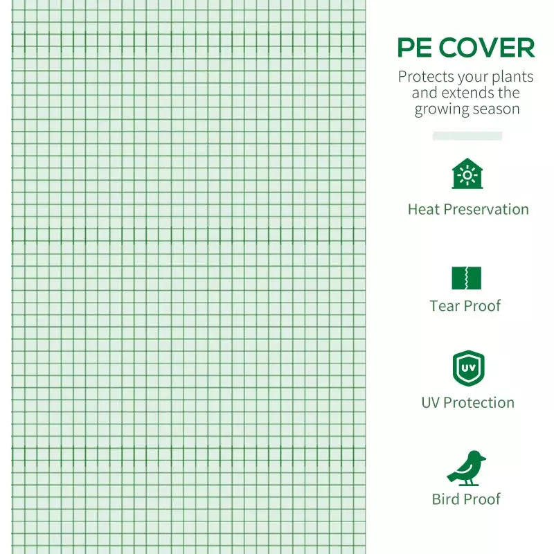 Outsunny Walk In Polytunnel, 1.8x1.8x2m