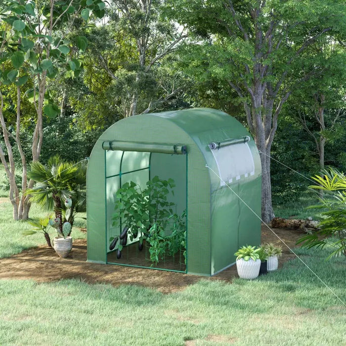 Outsunny Walk In Polytunnel, 1.8x1.8x2m