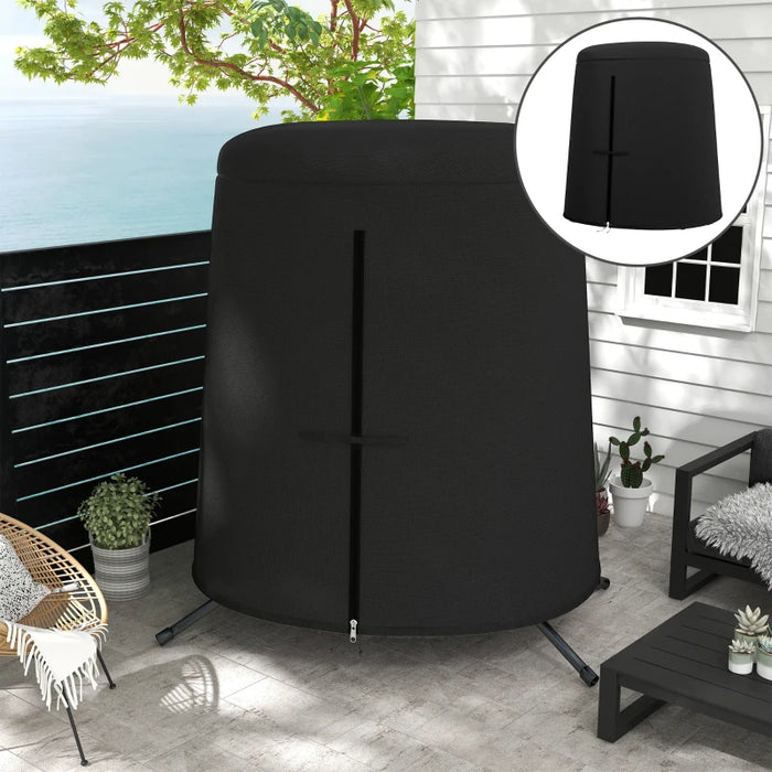 Image of a Waterproof Single Hanging Egg Chair Cover, Black