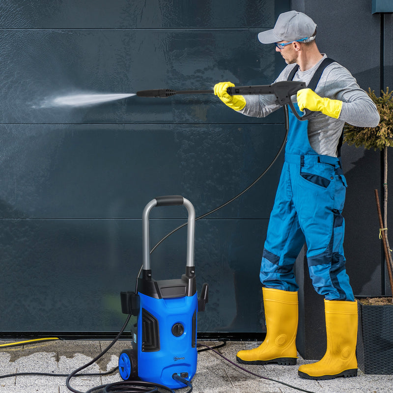 1800W High Pressure Washer 150 Bar Portable Jet Wash Cleaner With Adjustable Nozzle by Outsunny AOSOM