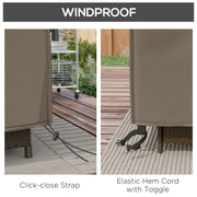 Grey Waterproof 600D Oxford Garden Furniture Cover Large Square 230 x 230cm for Patio