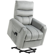 Electric Rise and Recliner Massage Chair with Remote and Storage Pocket, Grey